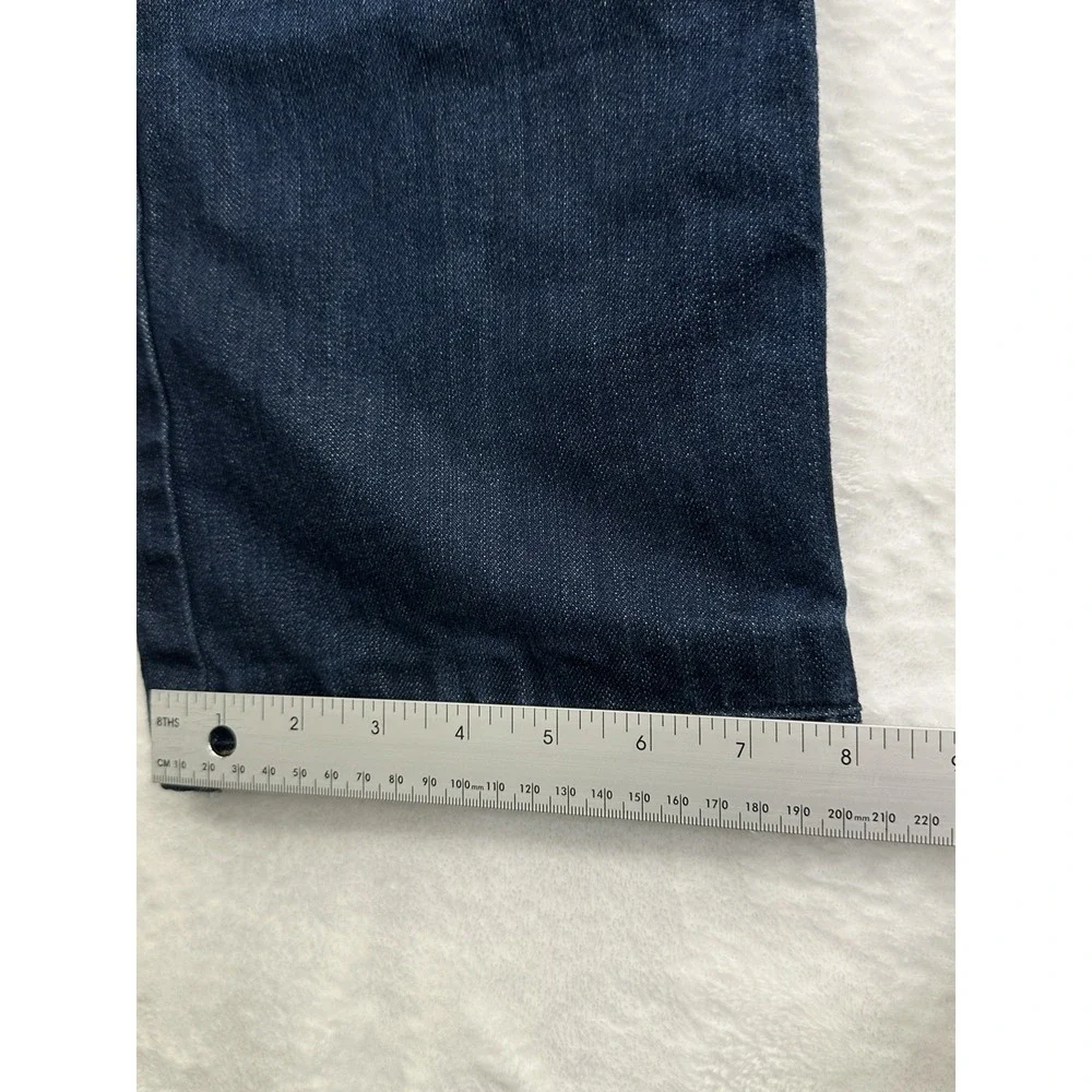 True Religion Men's 40 Blue Super T Flap Jeans Mb3 Thick Stitch Semetary Keef